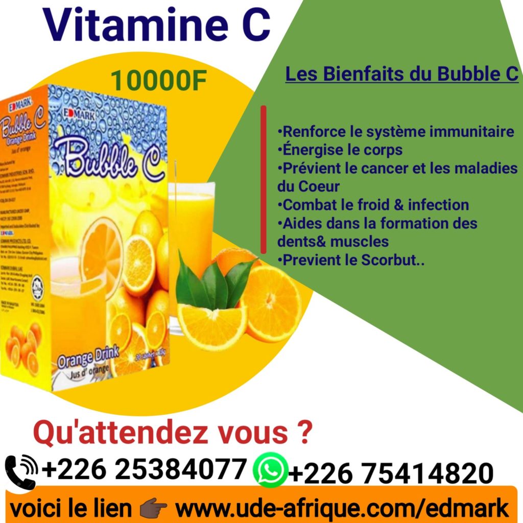 Besoin de vitamine C: BUBBLE C de UDE-AFRIQUE est là
