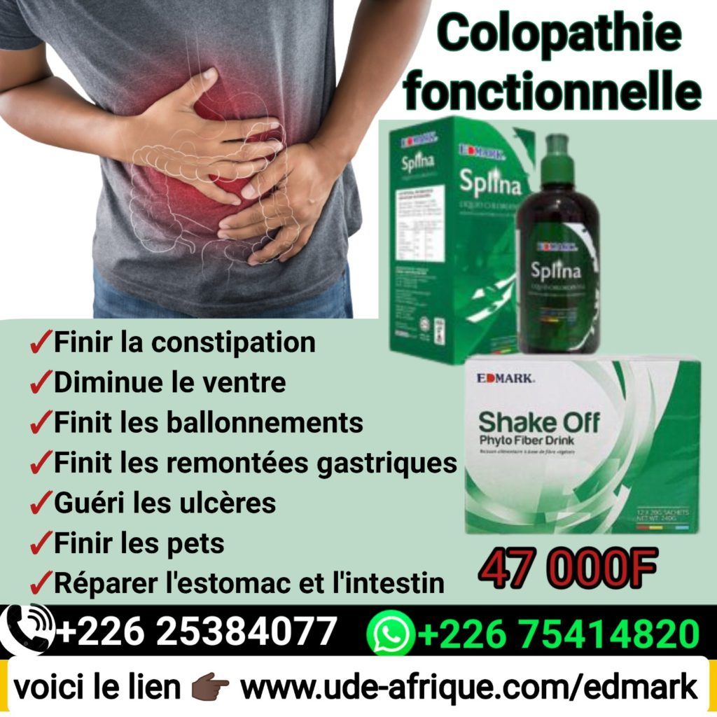 Traitements : soigner le syndrome du côlon irritable/ La colopathie avec les produits Edmark UDE-AFRIQUE
