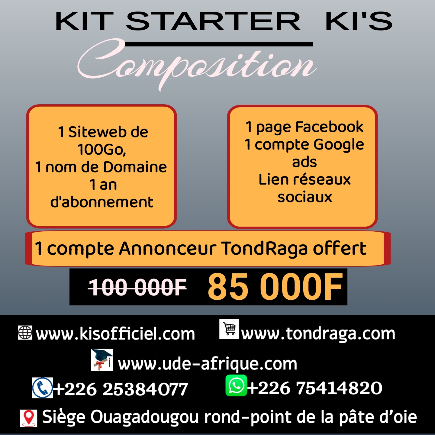 KIT STARTER Création de site web boutique en ligne ecommerce e-commerce
