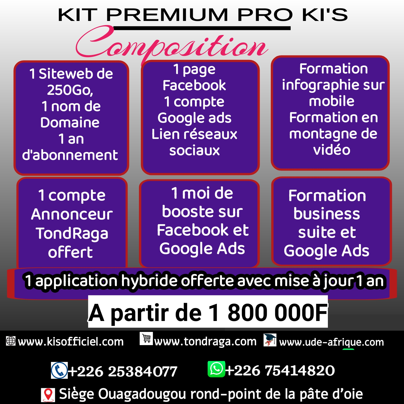 KIT PREMIUM PRO KI'S Création de site web boutique en ligne ecommerce e-commerce