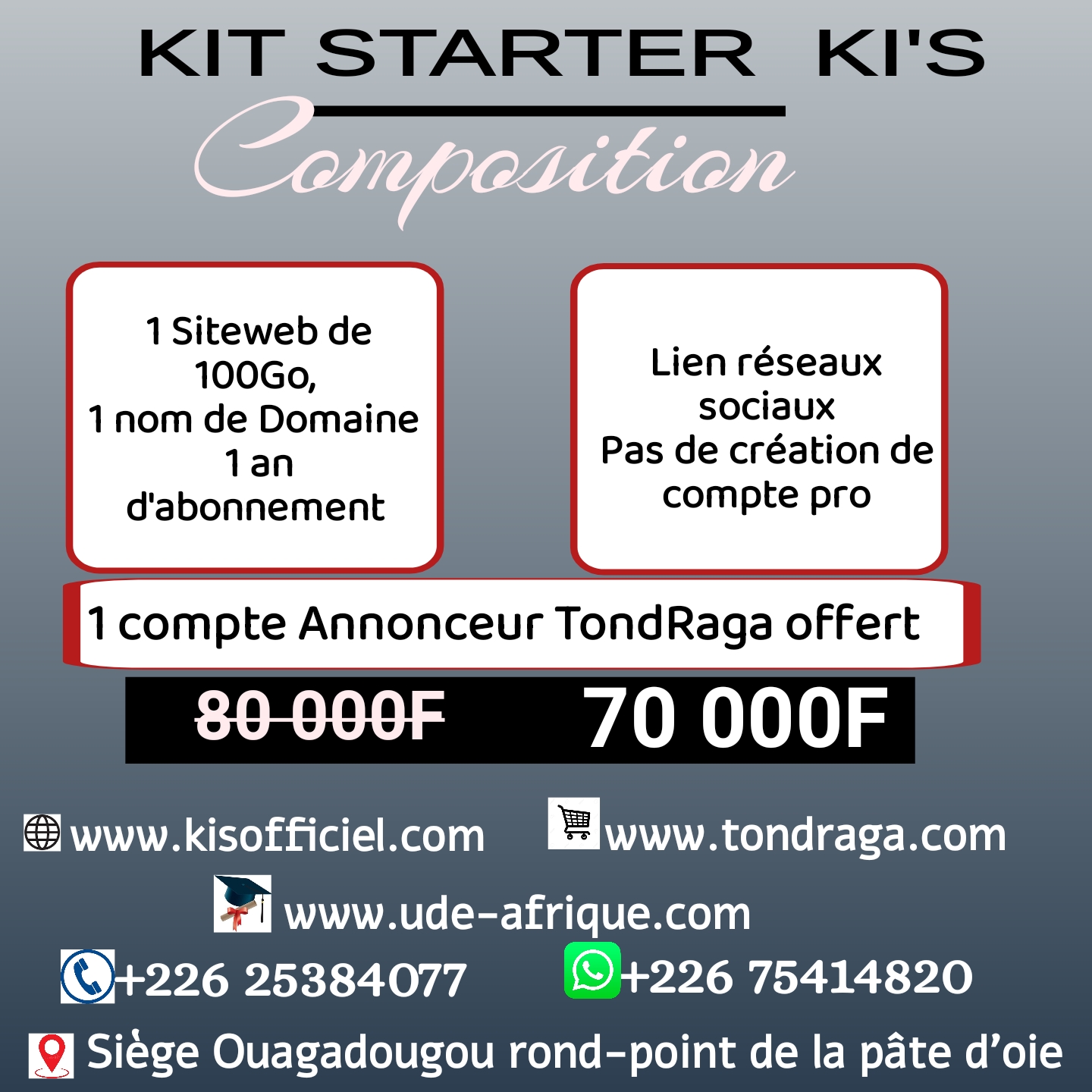 KIT STARTER KI'S Création de site web boutique en ligne ecommerce e-commerce